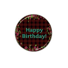 Happy Birthday! Hat Clip Ball Marker (4 Pack) by Nexatart