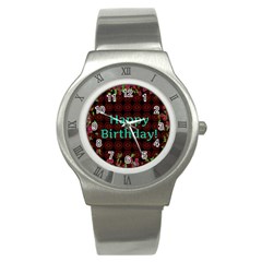 Happy Birthday! Stainless Steel Watch by Nexatart