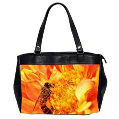 Honey Bee Takes Nectar Office Handbags (2 Sides)  by Nexatart