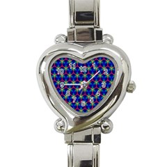 Honeycomb Fractal Art Heart Italian Charm Watch