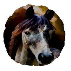 Horse Horse Portrait Animal Large 18  Premium Round Cushions by Nexatart