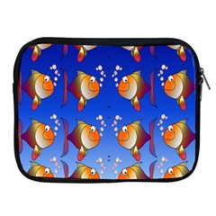 Illustration Fish Pattern Apple Ipad 2/3/4 Zipper Cases by Nexatart