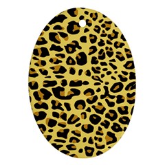 Jaguar Fur Oval Ornament (two Sides)