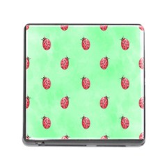 Ladybug Pattern Memory Card Reader (square) by Nexatart