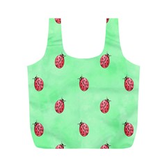 Ladybug Pattern Full Print Recycle Bags (m)  by Nexatart