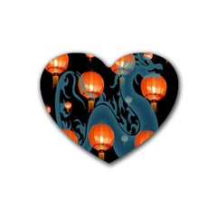 Lampion Heart Coaster (4 Pack) 