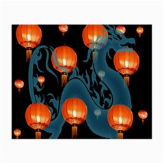 Lampion Small Glasses Cloth (2-side) by Nexatart