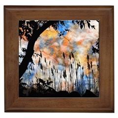 Landscape Sunset Sky Summer Framed Tiles by Nexatart