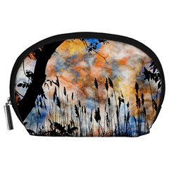 Landscape Sunset Sky Summer Accessory Pouches (large)  by Nexatart