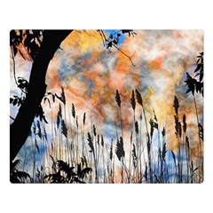 Landscape Sunset Sky Summer Double Sided Flano Blanket (Large) 