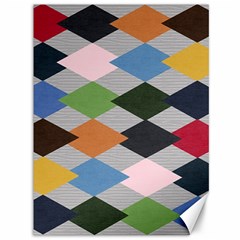 Leather Colorful Diamond Design Canvas 36  x 48  