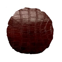 Leather Snake Skin Texture Standard 15  Premium Round Cushions