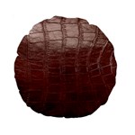 Leather Snake Skin Texture Standard 15  Premium Round Cushions Front