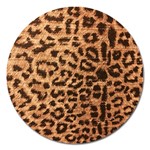 Leopard Print Animal Print Backdrop Magnet 5  (Round) Front