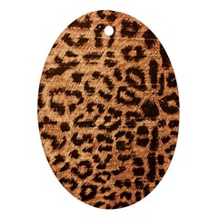 Leopard Print Animal Print Backdrop Oval Ornament (two Sides) by Nexatart