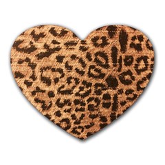 Leopard Print Animal Print Backdrop Heart Mousepads by Nexatart