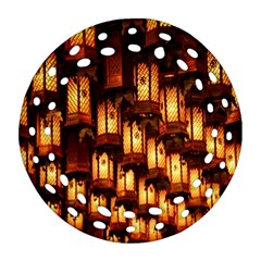 Light Art Pattern Lamp Round Filigree Ornament (two Sides) by Nexatart