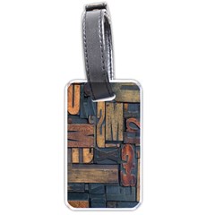 Letters Wooden Old Artwork Vintage Luggage Tags (one Side)  by Nexatart