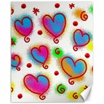 Love Hearts Shapes Doodle Art Canvas 11  x 14   10.95 x13.48  Canvas - 1