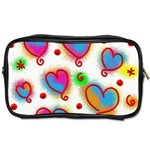 Love Hearts Shapes Doodle Art Toiletries Bags Front