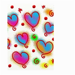 Love Hearts Shapes Doodle Art Large Garden Flag (two Sides) by Nexatart