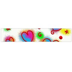 Love Hearts Shapes Doodle Art Flano Scarf (large) by Nexatart