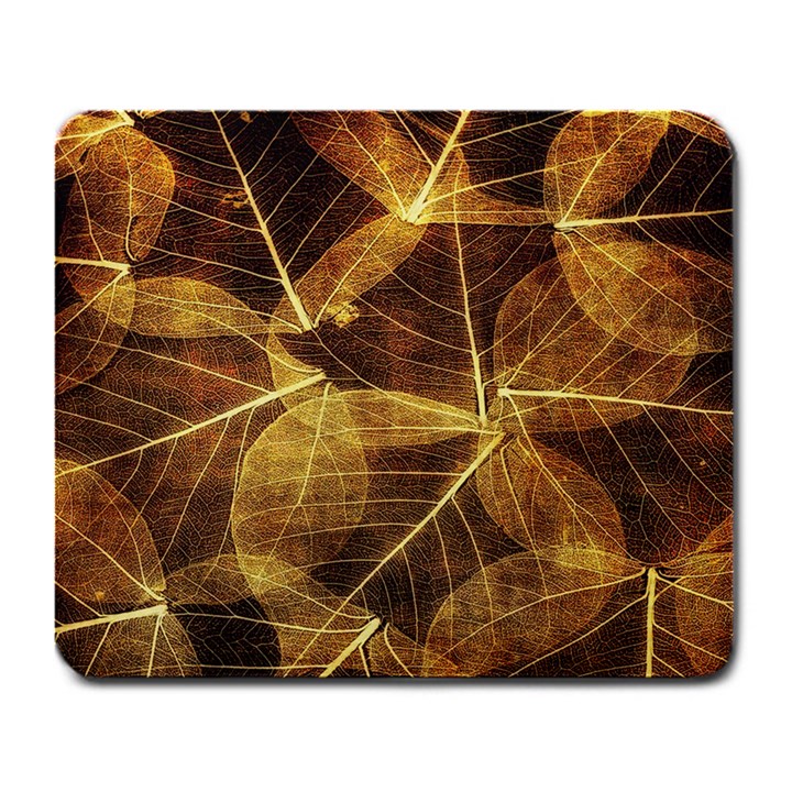 Leaves Autumn Texture Brown Large Mousepads