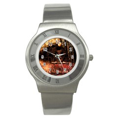 Locomotive Stainless Steel Watch by Nexatart