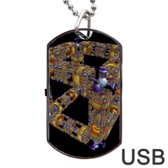 Machine Gear Mechanical Technology Dog Tag USB Flash (One Side)