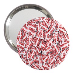 Merry Christmas Xmas Pattern 3  Handbag Mirrors by Nexatart