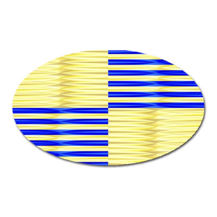 Metallic Gold Texture Oval Magnet