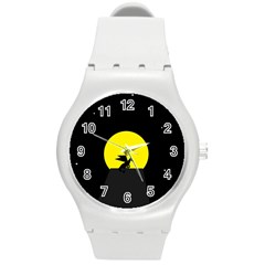 Moon And Dragon Dragon Sky Dragon Round Plastic Sport Watch (m) by Nexatart