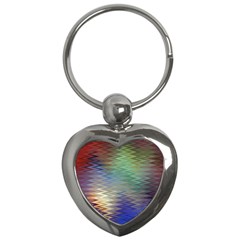 Metallizer Art Glass Key Chains (Heart) 