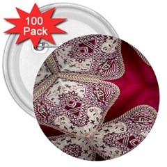 Morocco Motif Pattern Travel 3  Buttons (100 Pack)  by Nexatart