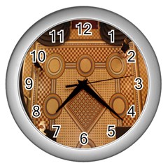 Mosaic The Elaborate Floor Pattern Of The Sydney Queen Victoria Building Wall Clocks (silver)  by Nexatart