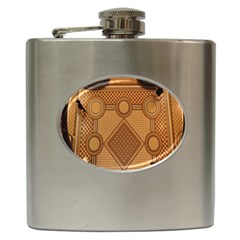 Mosaic The Elaborate Floor Pattern Of The Sydney Queen Victoria Building Hip Flask (6 Oz) by Nexatart