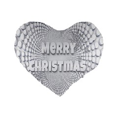 Oints Circle Christmas Merry Standard 16  Premium Heart Shape Cushions by Nexatart