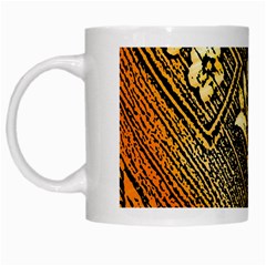 Orange Paper Patterns For Scrapbooking White Mugs