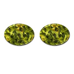 Olive Seamless Camouflage Pattern Cufflinks (oval) by Nexatart