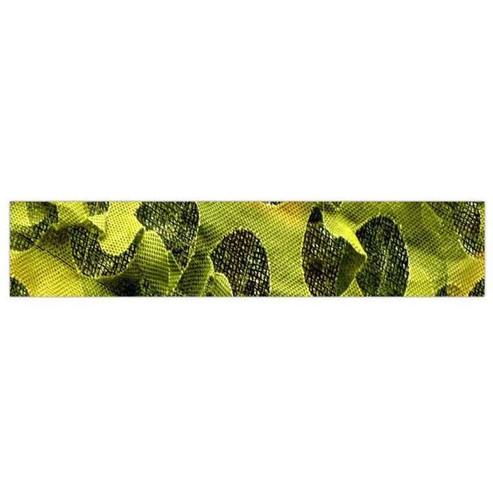 Olive Seamless Camouflage Pattern Flano Scarf (Small)