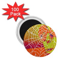 Orange Guy Spider Web 1 75  Magnets (100 Pack)  by Nexatart