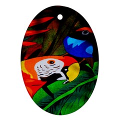 Papgei Red Bird Animal World Towel Ornament (oval) by Nexatart