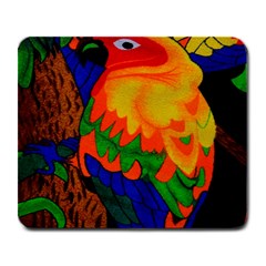 Parakeet Colorful Bird Animal Large Mousepads by Nexatart