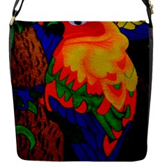 Parakeet Colorful Bird Animal Flap Messenger Bag (s) by Nexatart