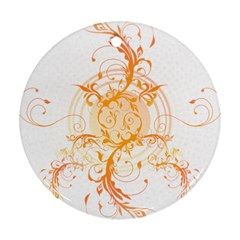 Orange Swirls Ornament (Round)