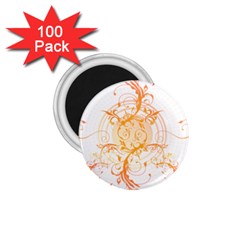 Orange Swirls 1.75  Magnets (100 pack) 