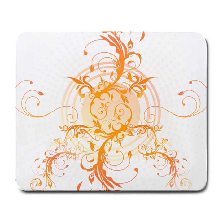 Orange Swirls Large Mousepads