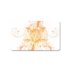 Orange Swirls Magnet (Name Card)