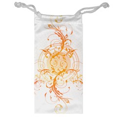 Orange Swirls Jewelry Bag