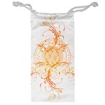 Orange Swirls Jewelry Bag Front